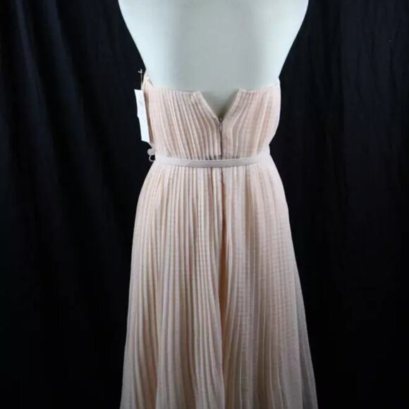 French Connection pink pleated strapless dress sz 6 - Picture 2 of 8